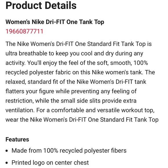 NWT!! Nike women’s tank top, pink color - Picture 6 of 12